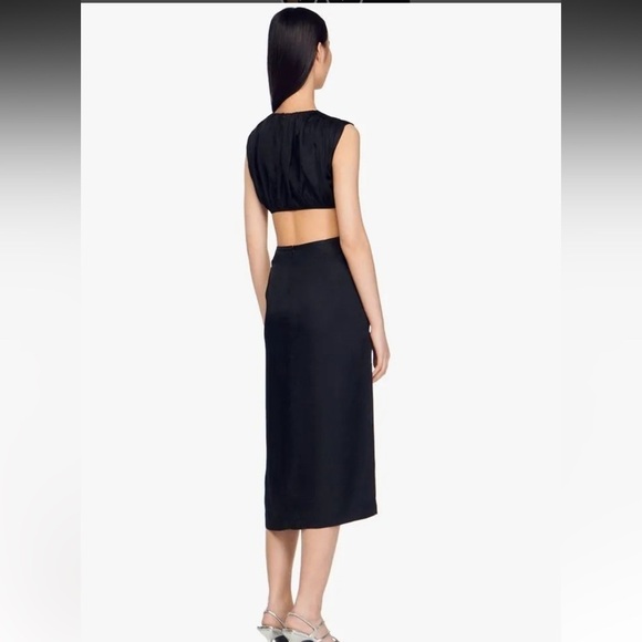 Sandro Paris Plaza Embellished Cut Out Midi Dress - Picture 4 of 16